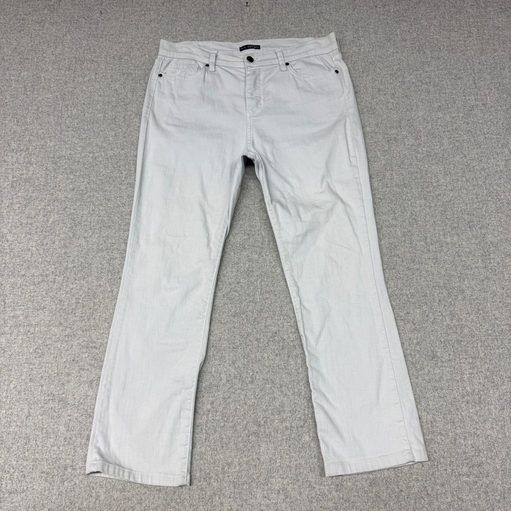 a.n. designs | Straight Leg Pants | 10 | Light Gray | Cotton Lycra USA Made